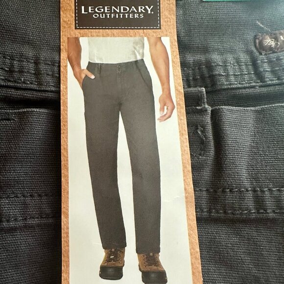 Legendary Outfitters Stretch Canvas Pants Men's Size 38X29 Gray Relaxed Fit - Picture 11 of 12